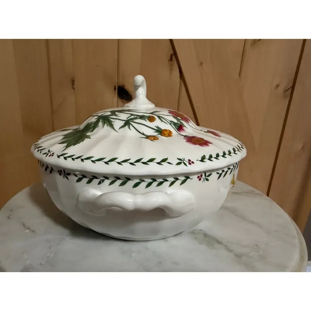 Vintage Mikasa Maxima Summer Symphony Lidded Casserole Server 2.5 Qt
